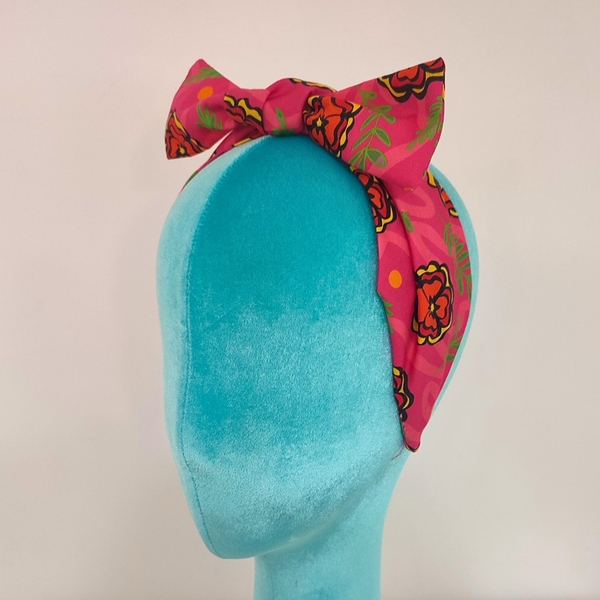 Studio Ashmeeta - Bow Headband Marigold Pink