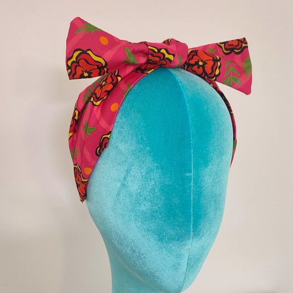 Studio Ashmeeta - Bow Headband Marigold Pink