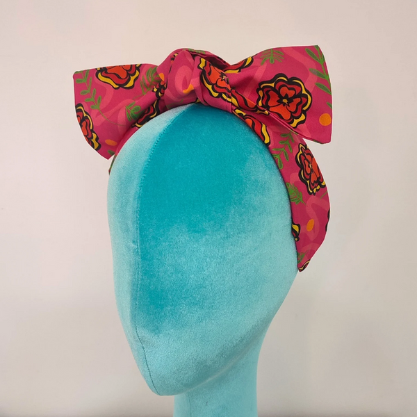 Studio Ashmeeta - Big Bow Headband Marigold Pink