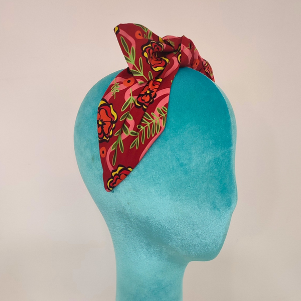 Studio Ashmeeta - Bow Headband Marigold Red