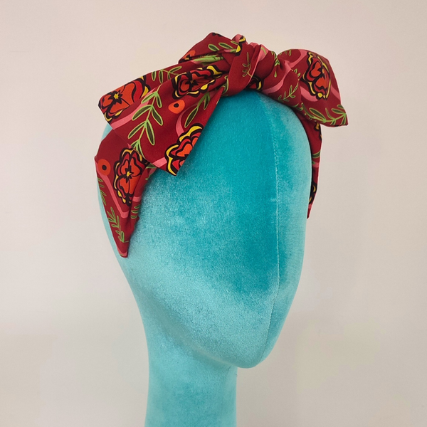 Studio Ashmeeta - Big Bow Headband Marigold Red