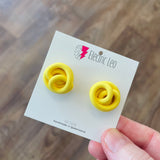 ELECTRIC LEO - Chunky Squiggle Studs and I Heart Stripes Studs