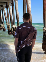 Threads Of India - Mens shirt - brown tie dye