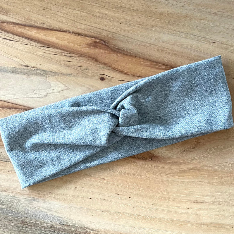 LaLaLea - Stretch TwistKnot Headband 'Grey Marle'