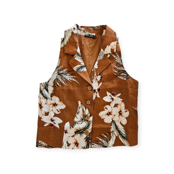 Miss Jane - Tropics Linen Vest